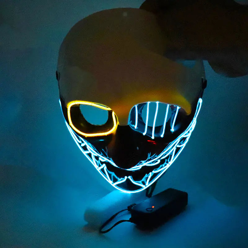Halloween LED Glowing One-Eyed Saw Mask