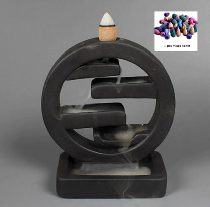 Minimalist Ceramic Backflow Incense Burner Decor