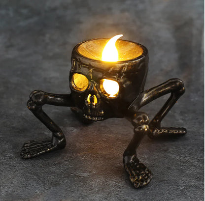Halloween Skull LED Candle Lantern for Home Decoration