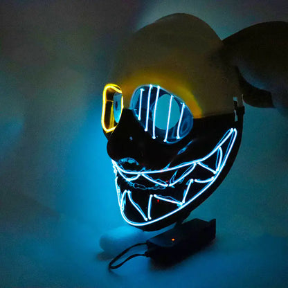 Halloween LED Glowing One-Eyed Saw Mask