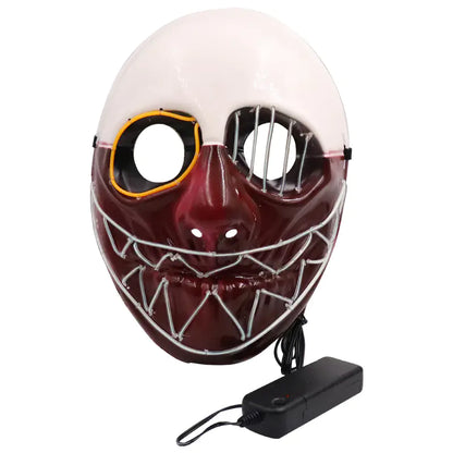 Halloween LED Glowing One-Eyed Saw Mask