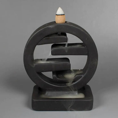 Minimalist Ceramic Backflow Incense Burner Decor