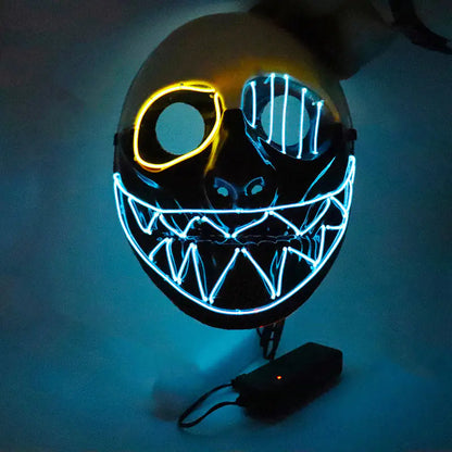 Halloween LED Glowing One-Eyed Saw Mask