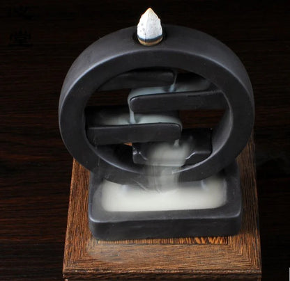 Minimalist Ceramic Backflow Incense Burner Decor