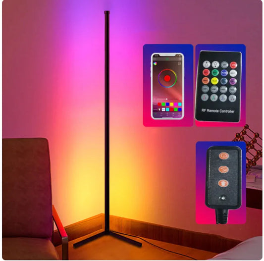 RGB Smart Corner Floor Lamp with Bluetooth & App Control